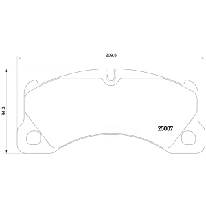 brembo Premium Low-Met OE Equivalent Front Brake Pads for Porsche - P65021