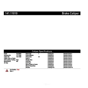 Centric Semi-Loaded Brake Caliper for Renault - 141.11010