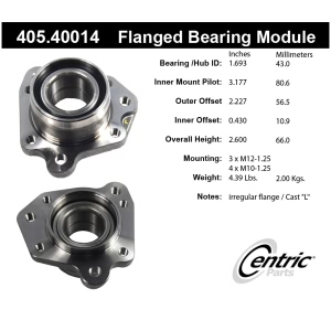 Centric Premium™ Wheel Bearing for 1997 Honda CR-V - 405.40014