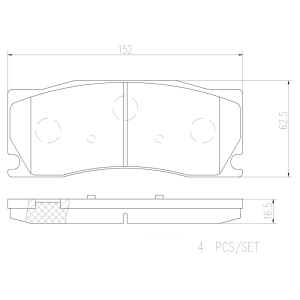 brembo Premium Ceramic Front Disc Brake Pads for 2009 Jaguar XKR - P36023N