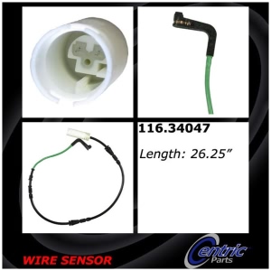 Centric Front Passenger Side Brake Pad Sensor for 2008 BMW M3 - 116.34047