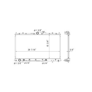 TYC Engine Coolant Radiator for 2005 Mitsubishi Galant - 2723