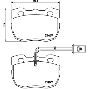 brembo Premium Low-Met OE Equivalent Front Brake Pads for 1996 Land Rover Discovery - P44004