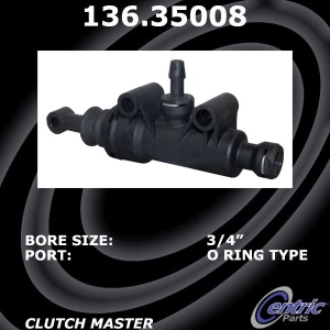 Centric Premium Clutch Master Cylinder for Mercedes-Benz SLK280 - 136.35008
