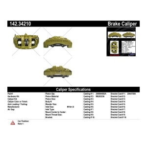 Centric Posi Quiet™ Loaded Brake Caliper for BMW 135is - 142.34210