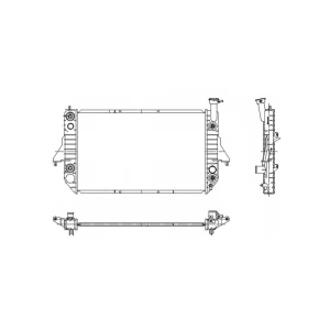 TYC Engine Coolant Radiator for 2004 Chevrolet Astro - 2003