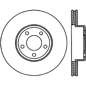 Centric Premium™ Brake Rotor for 1998 Mercury Grand Marquis - 125.61055