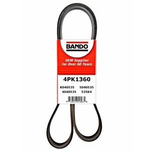 BANDO Rib Ace™ V-Ribbed OEM Quality Serpentine Belt for 2015 Ford Escape - 4PK1360