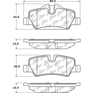 Centric Posi Quiet™ Ceramic Rear Disc Brake Pads for 2017 Mini Cooper - 105.18000