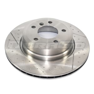 DuraGo Dimpled And Slotted Vented Rear Brake Rotor for BMW 135is - BR900988