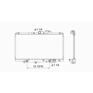 TYC Engine Coolant Radiator for 1999 Honda Prelude - 1494