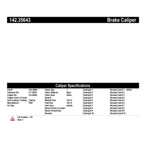Centric Posi Quiet™ Loaded Brake Caliper for Mercedes-Benz S560 - 142.35643