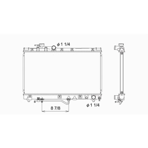 TYC Engine Coolant Radiator for Toyota Celica - 1575