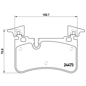 brembo Premium Low-Met OE Equivalent Rear Brake Pads for Mercedes-Benz CLS63 AMG - P50113