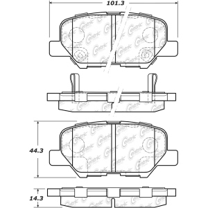 Centric Posi Quiet™ Ceramic Rear Disc Brake Pads for 2017 Mazda 3 - 105.16791