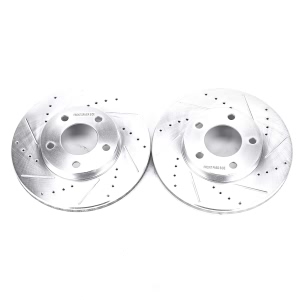 Power Stop PowerStop Evolution Performance Drilled, Slotted& Plated Brake Rotor Pair for 2002 Ford Escape - AR8588XPR