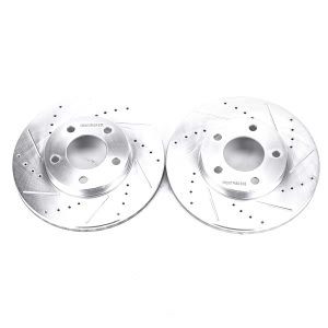 Power Stop PowerStop Evolution Performance Drilled, Slotted& Plated Brake Rotor Pair for 2006 Ford Escape - AR8588XPR