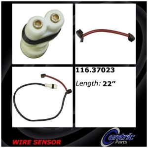 Centric Rear Brake Pad Sensor - 116.37023