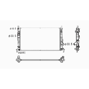 TYC Engine Coolant Radiator for 2008 Mazda 3 - 2696
