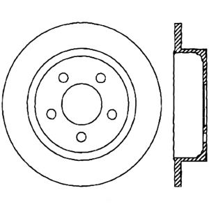 Centric Premium™ Brake Rotor for 2005 Jeep Wrangler - 125.67063