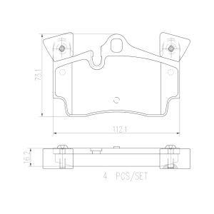 brembo Premium Ceramic Rear Disc Brake Pads for 2010 Porsche Cayenne - P85088N