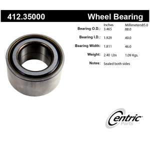 Centric Premium™ Front Driver Side Double Row Wheel Bearing for Mercedes-Benz 300SE - 412.35000