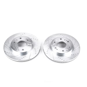 Power Stop PowerStop Evolution Performance Drilled, Slotted& Plated Brake Rotor Pair for 2011 Cadillac Escalade - AR8654XPR