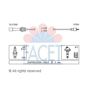 facet Spark Plug Wire Set for Mazda Protege - 4.9729