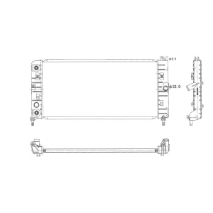 TYC Engine Coolant Radiator for 2005 Pontiac Grand Prix - 2837