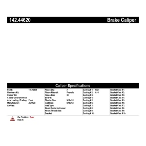 Centric Posi Quiet™ Loaded Brake Caliper for 2007 Lexus LS460 - 142.44620