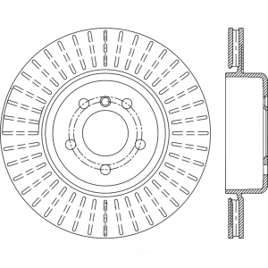 Centric GCX Plain 1-Piece Rear Brake Rotor for BMW 740Li xDrive - 320.34133H