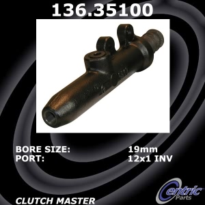 Centric Premium Clutch Master Cylinder for Mercedes-Benz 300D - 136.35100