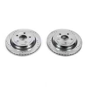 Power Stop PowerStop Evolution Performance Drilled, Slotted& Plated Brake Rotor Pair for 2011 Jeep Grand Cherokee - AR83077XPR