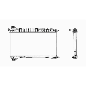 TYC Engine Coolant Radiator for 1999 Dodge Dakota - 1905