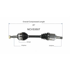 GSP North America Front Driver Side CV Axle Assembly for 1993 Nissan Maxima - NCV53507
