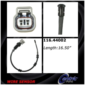 Centric Rear Brake Pad Sensor for 1993 Lexus LS400 - 116.44002