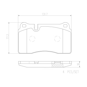 brembo Premium Ceramic Front Disc Brake Pads for Audi TT RS Quattro - P85116N