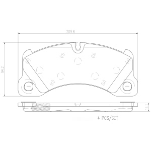 brembo Premium Ceramic Front Disc Brake Pads for Porsche Panamera - P65017N