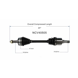 GSP North America Front Driver Side CV Axle Assembly for Isuzu Stylus - NCV40505