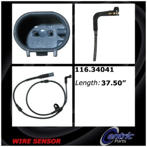 Centric Front Brake Pad Sensor for BMW X5 - 116.34041