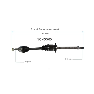 GSP North America Front Passenger Side CV Axle Assembly for 2003 Nissan Murano - NCV53601