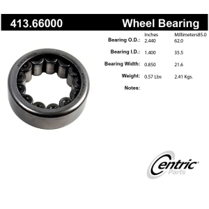 Centric Premium™ Rear Driver Side Wheel Bearing for 2001 GMC Safari - 413.66000
