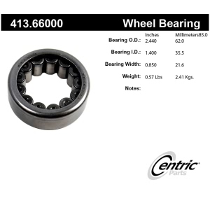 Centric Premium™ Rear Driver Side Wheel Bearing for Chevrolet Astro - 413.66000