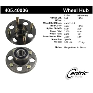 Centric Premium™ Wheel Bearing And Hub Assembly for 1984 Honda Civic - 405.40006