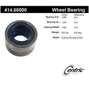 Centric Premium™ Rear Axle Shaft Repair Bearing for 1999 GMC Safari - 414.66000