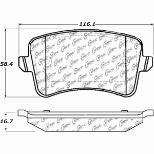 Centric Posi Quiet™ Ceramic Rear Disc Brake Pads for Audi SQ5 - 105.13861