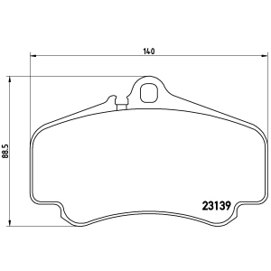 brembo Premium Low-Met OE Equivalent Front Brake Pads for 2006 Porsche 911 - P65011