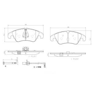 brembo Premium Ceramic Front Disc Brake Pads for 2012 Audi A5 Quattro - P85098N