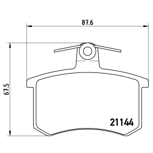 brembo Premium Low-Met OE Equivalent Rear Brake Pads for Audi 80 - P85013