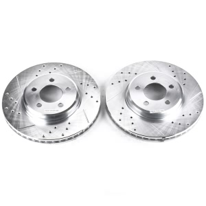 Power Stop PowerStop Evolution Performance Drilled, Slotted& Plated Brake Rotor Pair for 2013 Dodge Charger - AR8358XPR